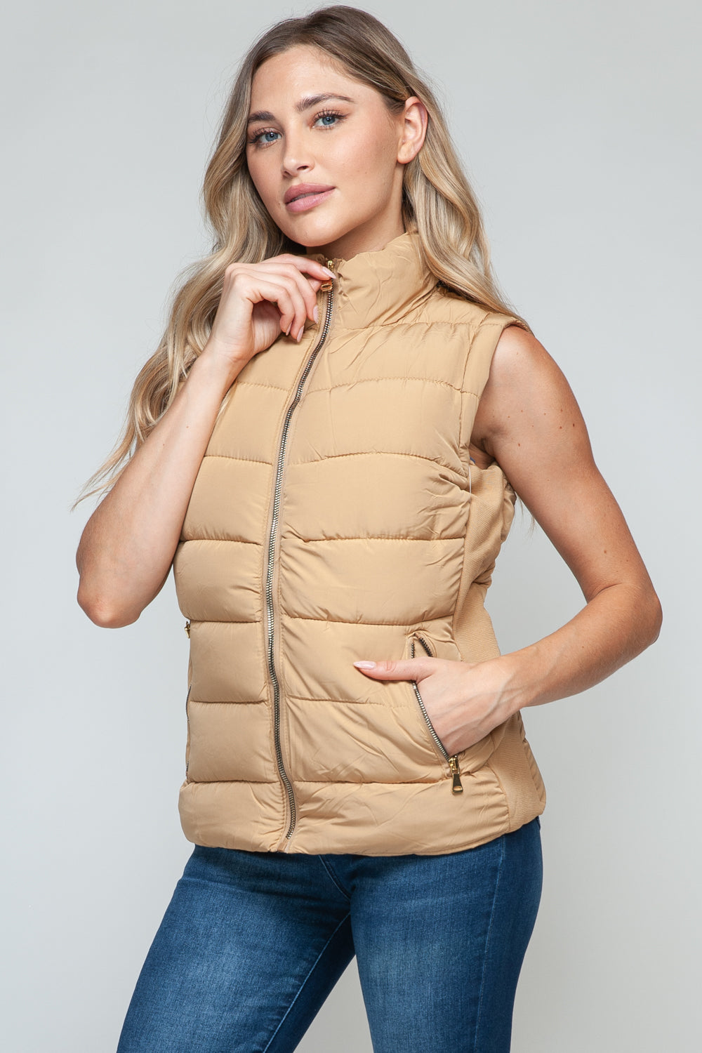 Zip Up Turtleneck Vest