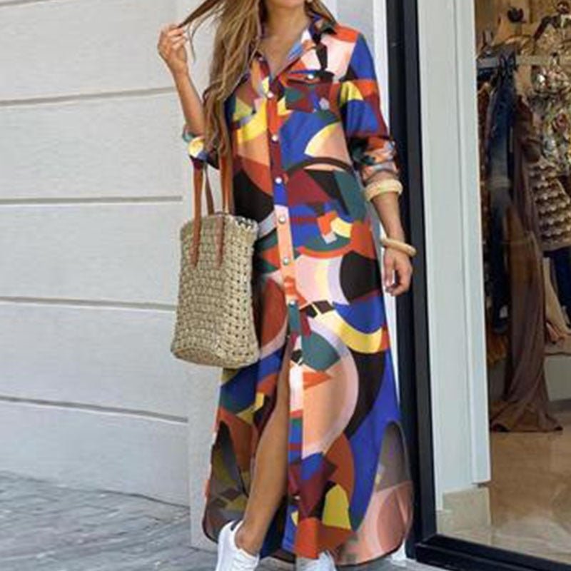 Casual Long Shirt Dress - MobbMall