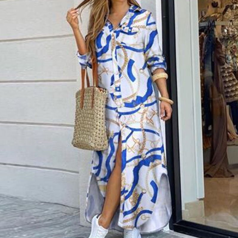 Casual Long Shirt Dress - MobbMall