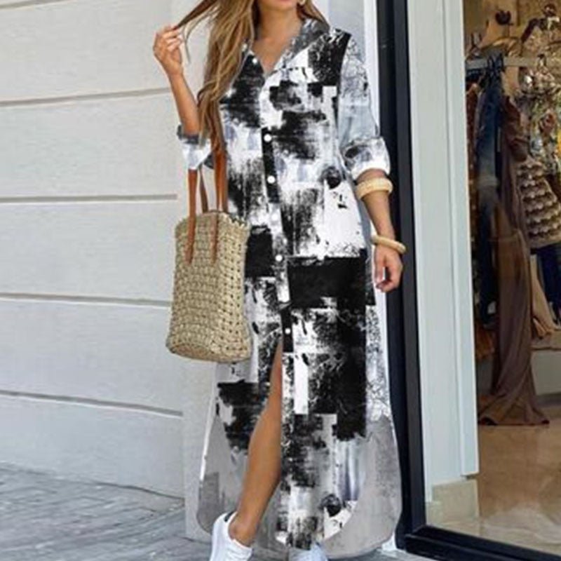 Casual Long Shirt Dress - MobbMall