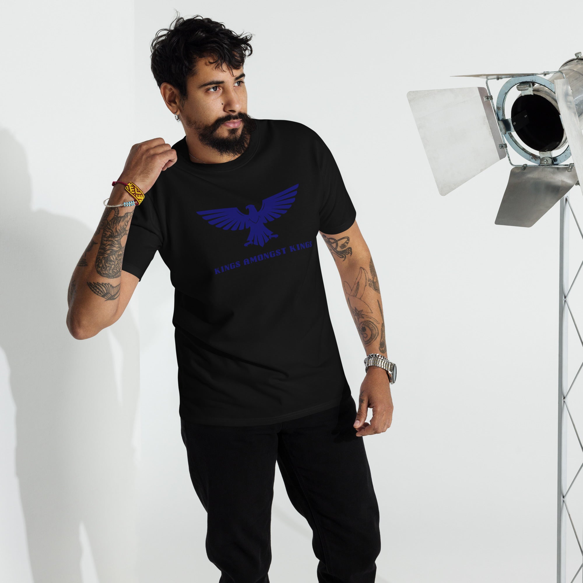 Midnight Blue Men’s premium heavyweight tee - MobbMall