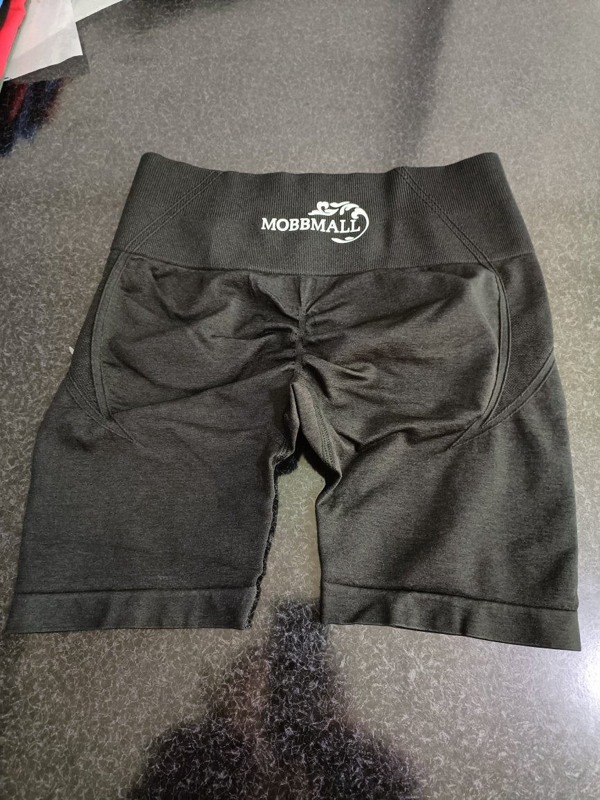 MobbMall Scrunch Butt Biker Yoga Shorts - MobbMall