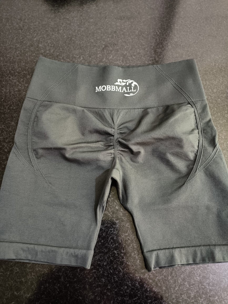 MobbMall Scrunch Butt Biker Yoga Shorts - MobbMall