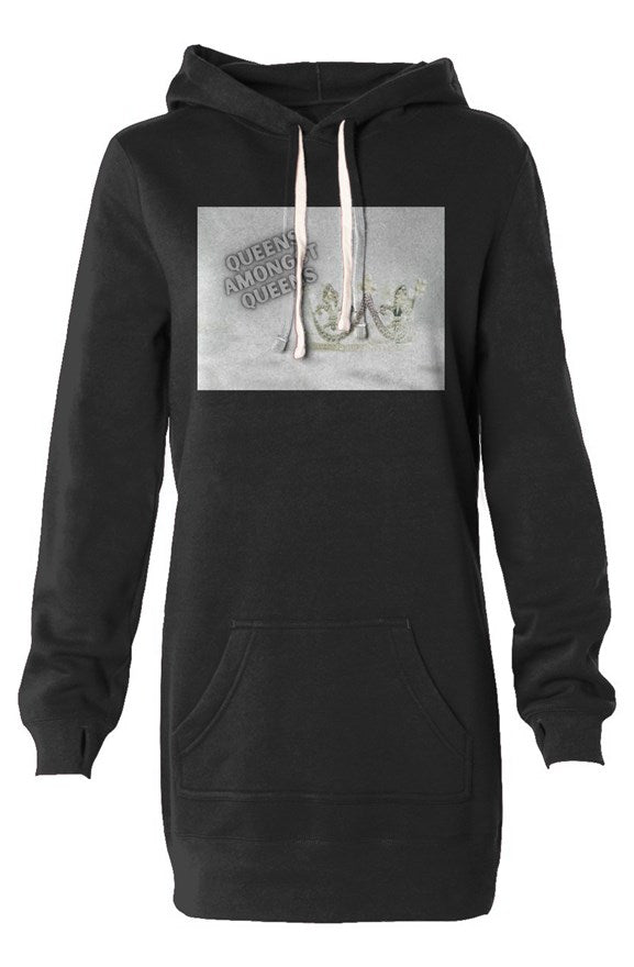 QUEENS AMONGST QUEENS Hooded Sweatshirt Dress - MobbMall